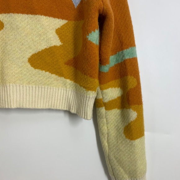 Rehab Lab House of Sunny Style Landscape Cropped Cardigan Sweater OSFM SIze F - Picture 9 of 15